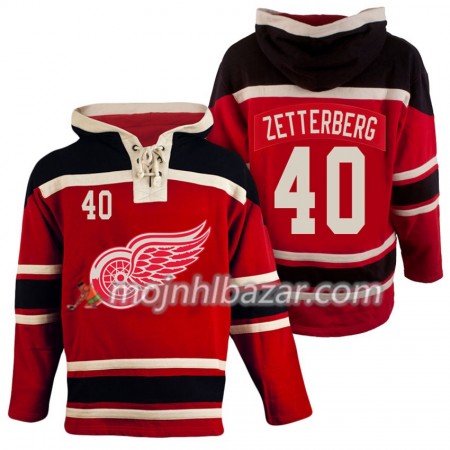 Dresovi Detroit Red Wings Henrik Zetterberg 40 Crvena Hoodie Sawyer - Muške Dresovi Detroit Red Wings Henrik Zetterberg 40 Crvena Hoodie Sawyer - Muške